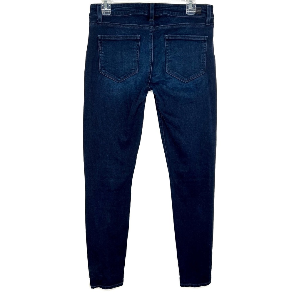 ❌SOLD❌ Paige Edgemont Exposed Double Zipper Jeans, Dark Blue Denim sz 28 Peyton - Picture 15 of 17